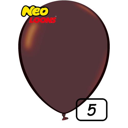 5 inch Latex Balloon Pastel CHOCOLATE 100 count
