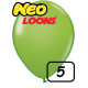 5 inch Latex Balloon Pastel LIME GREEN 100 count