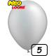 5 inch Latex Balloon metallic Silver 100 count