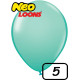 5 inch Latex Balloon Standard AQUA BLUE 100 count
