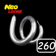 بالون تويست كروم فضي 260 (50حبة)