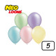 5 inch Latex Balloon PASTEL Matt Assorted 100 count 5 inch Latex Balloon PASTEL Matt Assorted 100 count