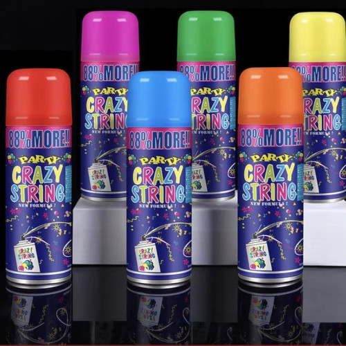 بخاخ خيوط ملونة للحفلات