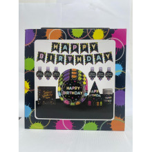 neon Party Set Large 32-Piece Set for Children's Birthday or Theme Party, Table Decoration