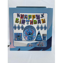 Stitch Party Set Large 32-Piece Set for Children's Birthday or Theme Party, Table Decoration