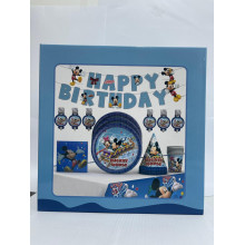 Mickey Mouse Party Set Large 32-Piece Set for Children's Birthday or Theme Party, Table Decoration