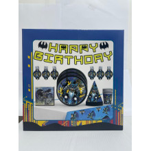 Batman Party Set Large 32-Piece Set for Children's Birthday or Theme Party, Table Decoration