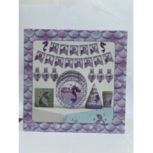 Its Mermaid Party Set Large 32-Piece Set for Children's Birthday or Theme Party, Table Decoration