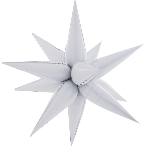26 inch White Starburst Balloons 26 inch White Starburst Balloons
