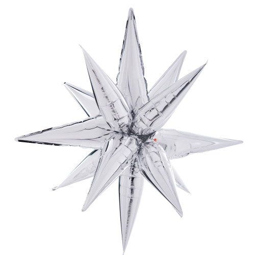 26 inch Silver Starburst Balloons 26 inch Silver Starburst Balloons