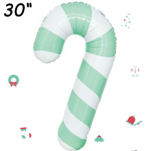 30 inch Mint Green Candy Cane balloon