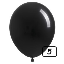 5 inch latex balloon Black Standard 100 count